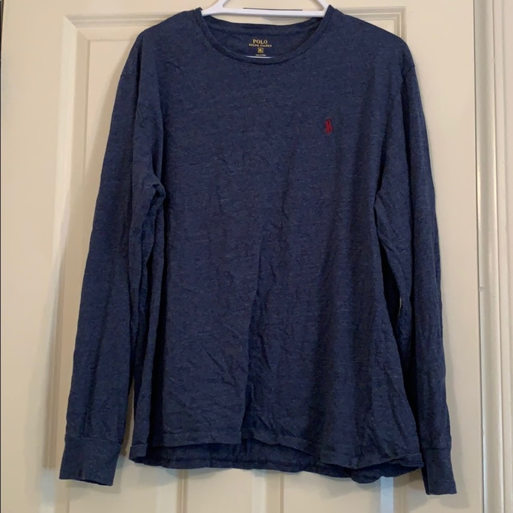 Navy Polo long sleeve T shirt